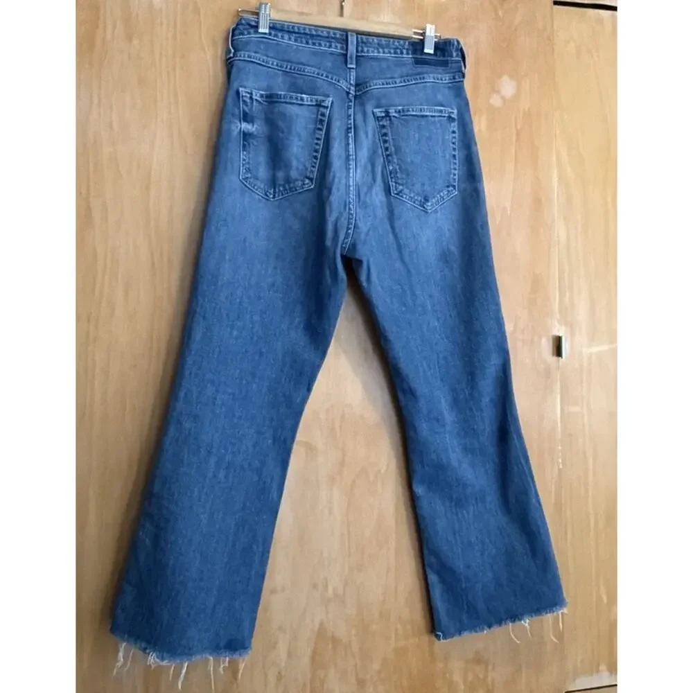 AMO High Rise Kick Straight Leg Denim Jeans $294